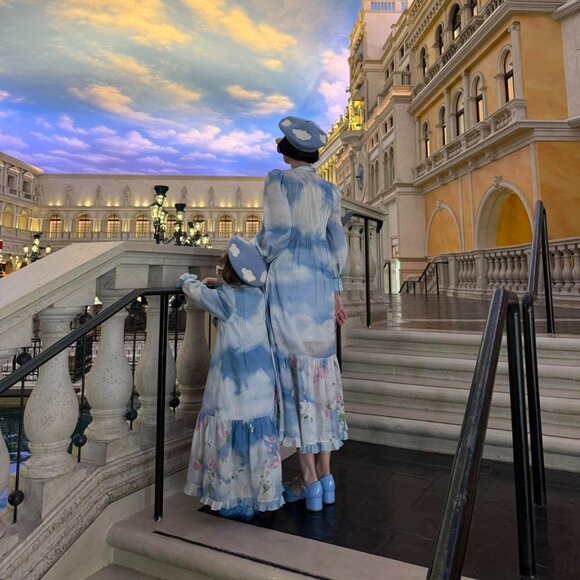 Sretsis DAISY LILY ROSE DRESS cloud dress womens 4, girls Little Sister 6Y - Picture 2 of 6